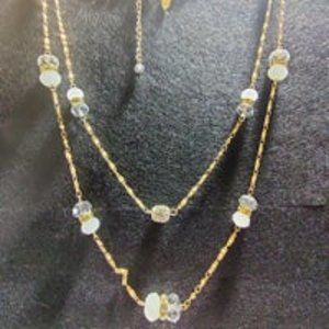 White House Black Market Gold tone Double-Strand Necklace